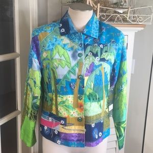 Sandy Starkman NWT Vintage Jacket ‘Social Butterfly’ Art